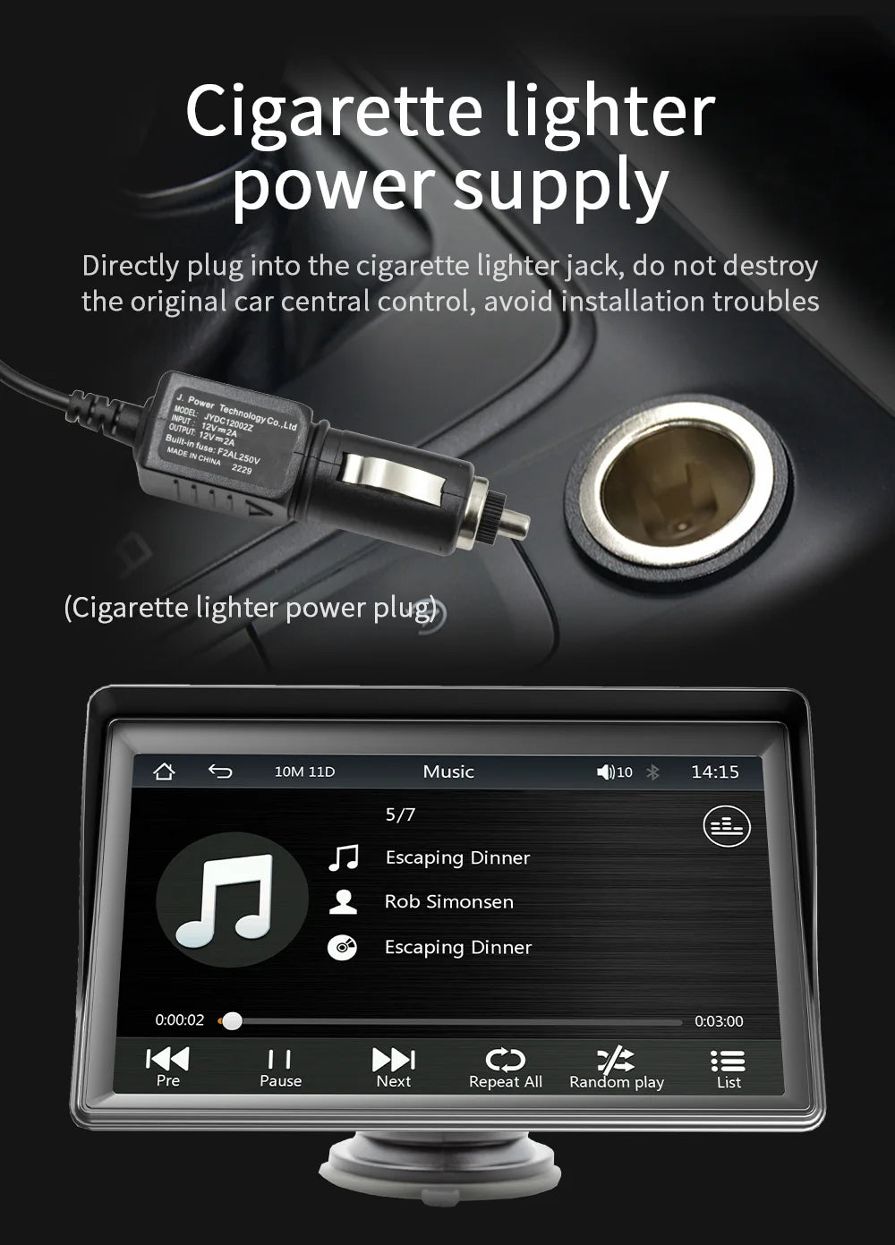 BQCC 7" IPS HD Portable MP5 Car Player Mirrorlink WIFI BT FM USB TF Autoradio Wireless Carplay Android Auto IOS Vehicle Stereo