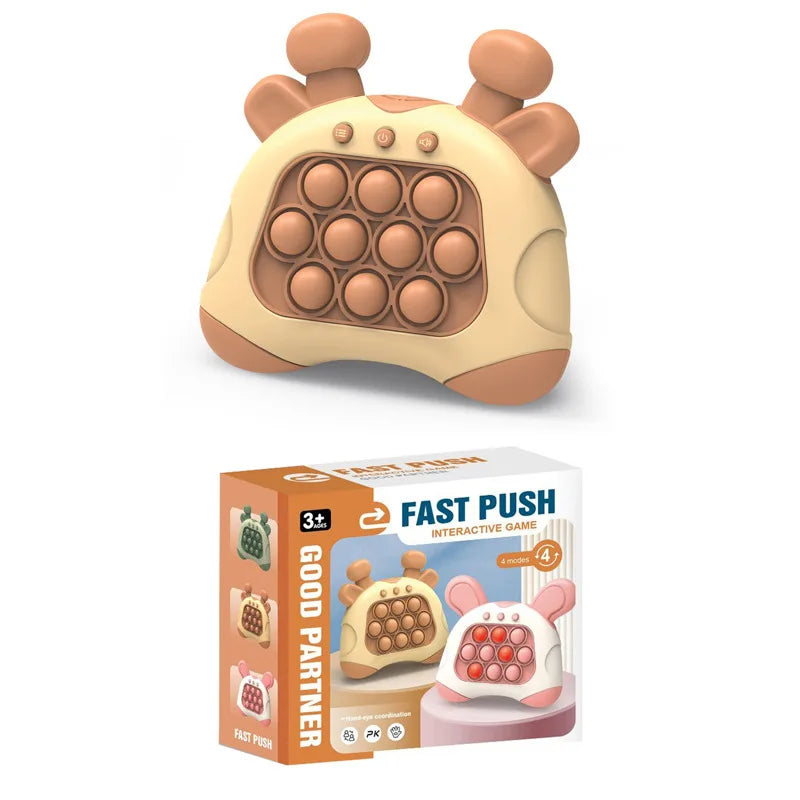 Upgraded Electronic Pop-Push Childrens Press Handle Fidget Toy Quick Push Game Squeeze Relief Toys Whac-A-ole Toys Sensory Toys