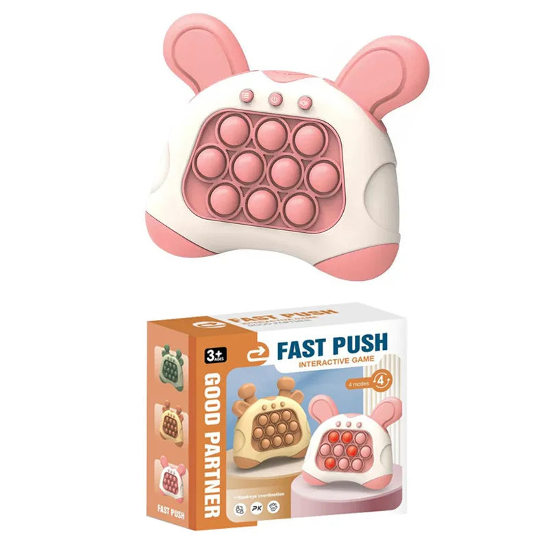 Upgraded Electronic Pop-Push Childrens Press Handle Fidget Toy Quick Push Game Squeeze Relief Toys Whac-A-ole Toys Sensory Toys