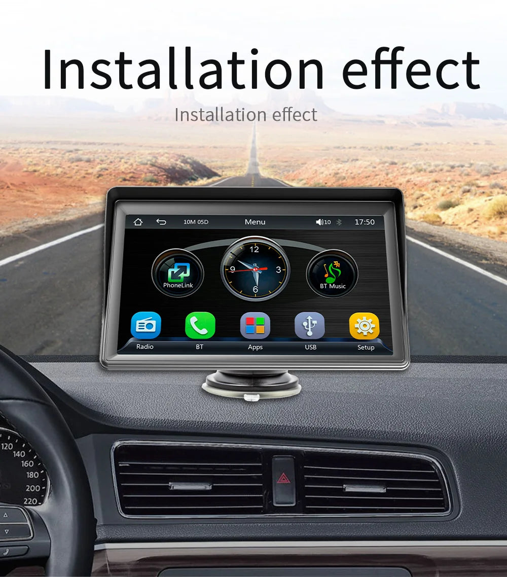 BQCC 7" IPS HD Portable MP5 Car Player Mirrorlink WIFI BT FM USB TF Autoradio Wireless Carplay Android Auto IOS Vehicle Stereo