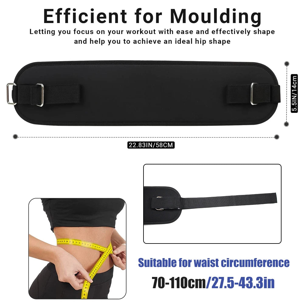 Exercise Hip Thrust Belt Glute Trainer, Adjustable Hip Thrust Belt for Dumbbells Booty Builder Men Women Home Workout Equipment