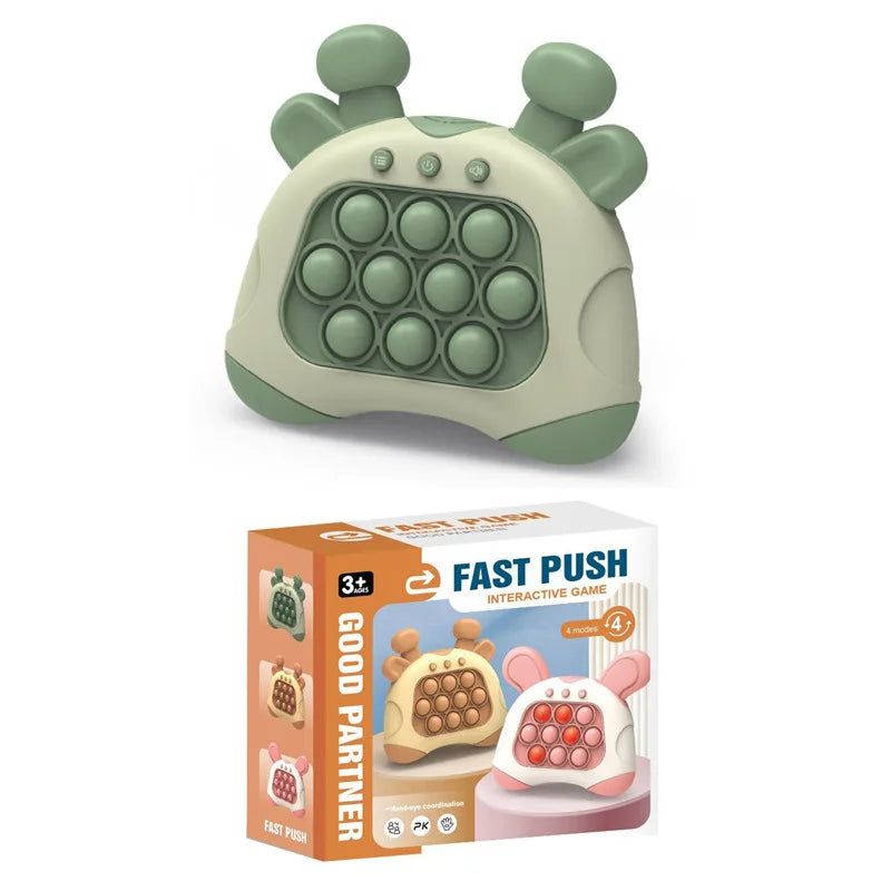 Upgraded Electronic Pop-Push Childrens Press Handle Fidget Toy Quick Push Game Squeeze Relief Toys Whac-A-ole Toys Sensory Toys