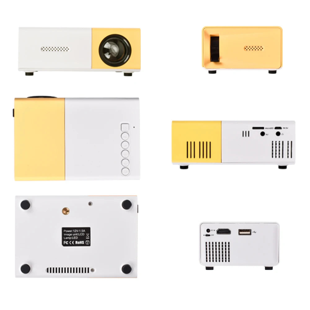 Salange YG300 Mini Projector LED Portable Beamer Compatible with HDMI USB Support 1080P Video Projetor Kids Gift