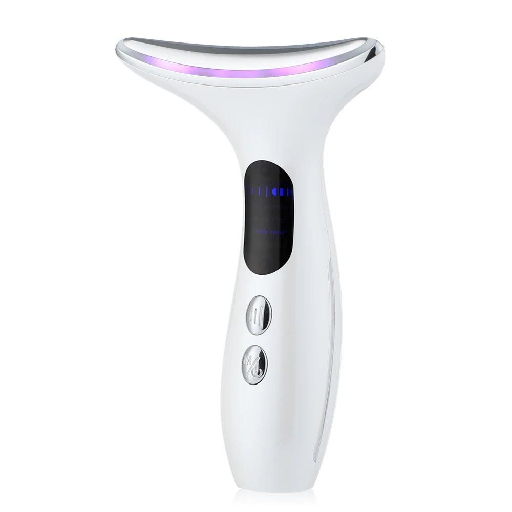 EMS Micro-current Neck Beauty Device LED Photon Firming Rejuvenation Anti Wrinkle Skin Care Chin Lifting Facial Massager