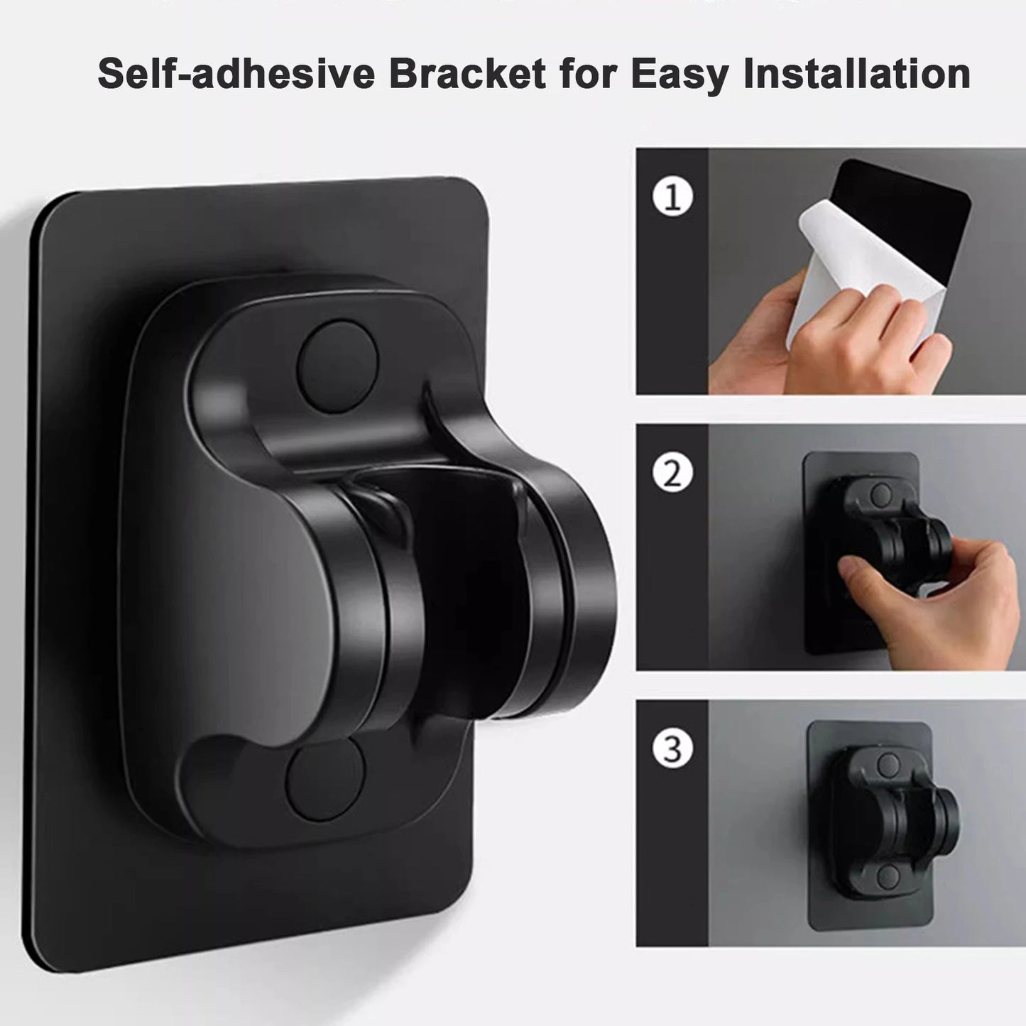 10 Modes Bathroom Shower Head Handheld High-Pressure Water Saver Showerhead Portable Black Rainfall Massage Shower Nozzl