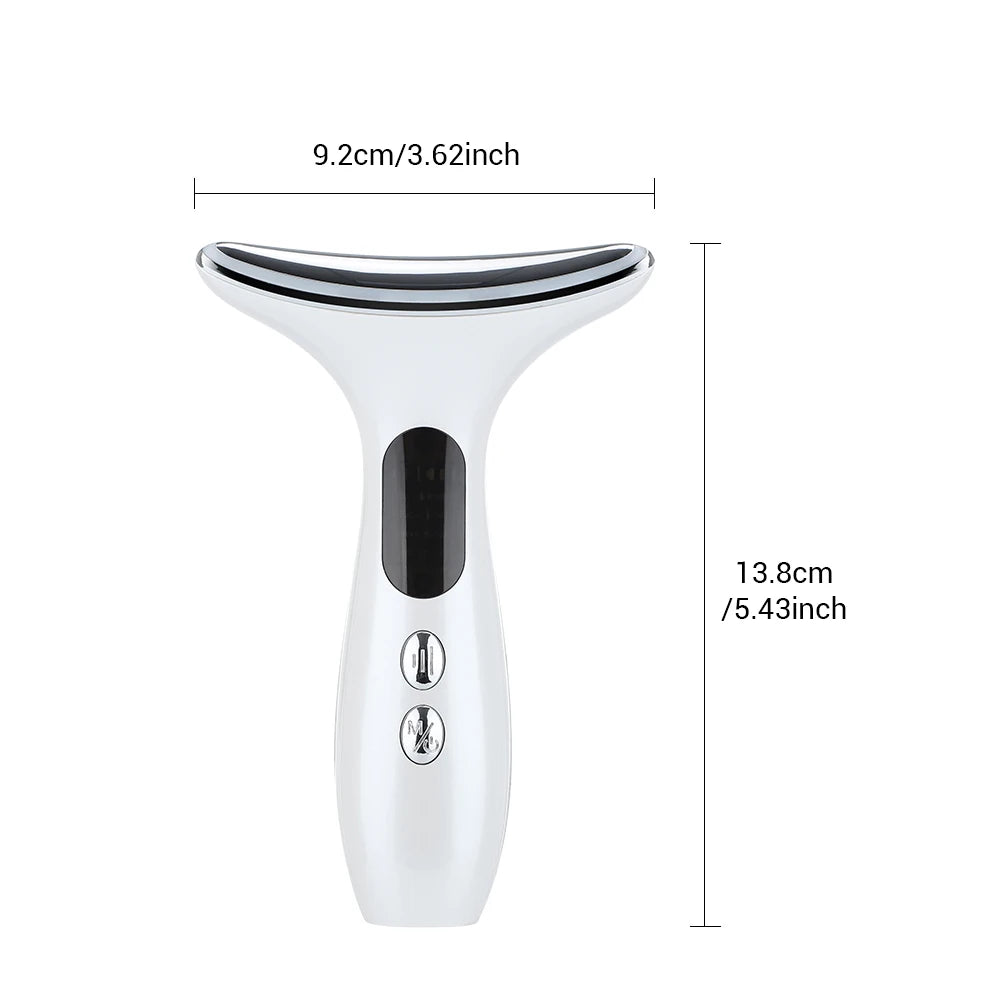 EMS Micro-current Neck Beauty Device LED Photon Firming Rejuvenation Anti Wrinkle Skin Care Chin Lifting Facial Massager