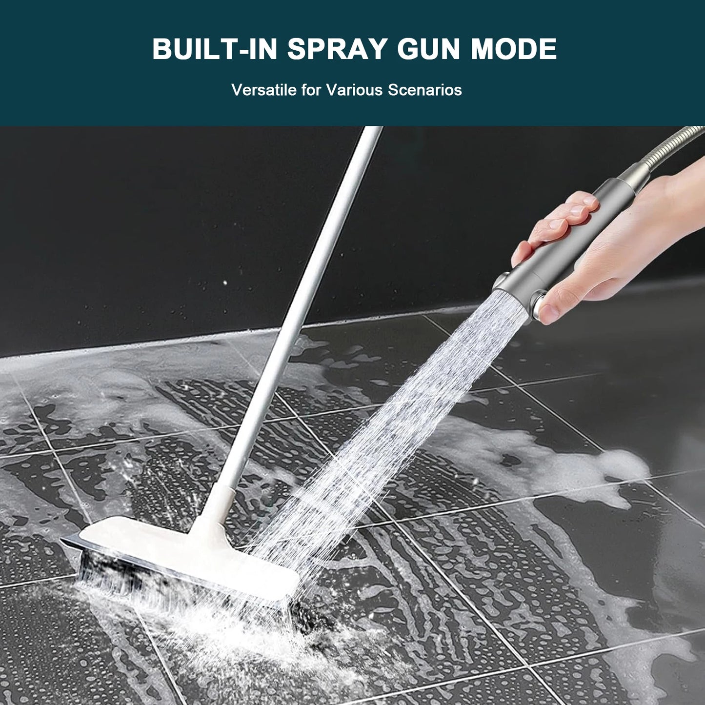 10 Modes Bathroom Shower Head Handheld High-Pressure Water Saver Showerhead Portable Black Rainfall Massage Shower Nozzl