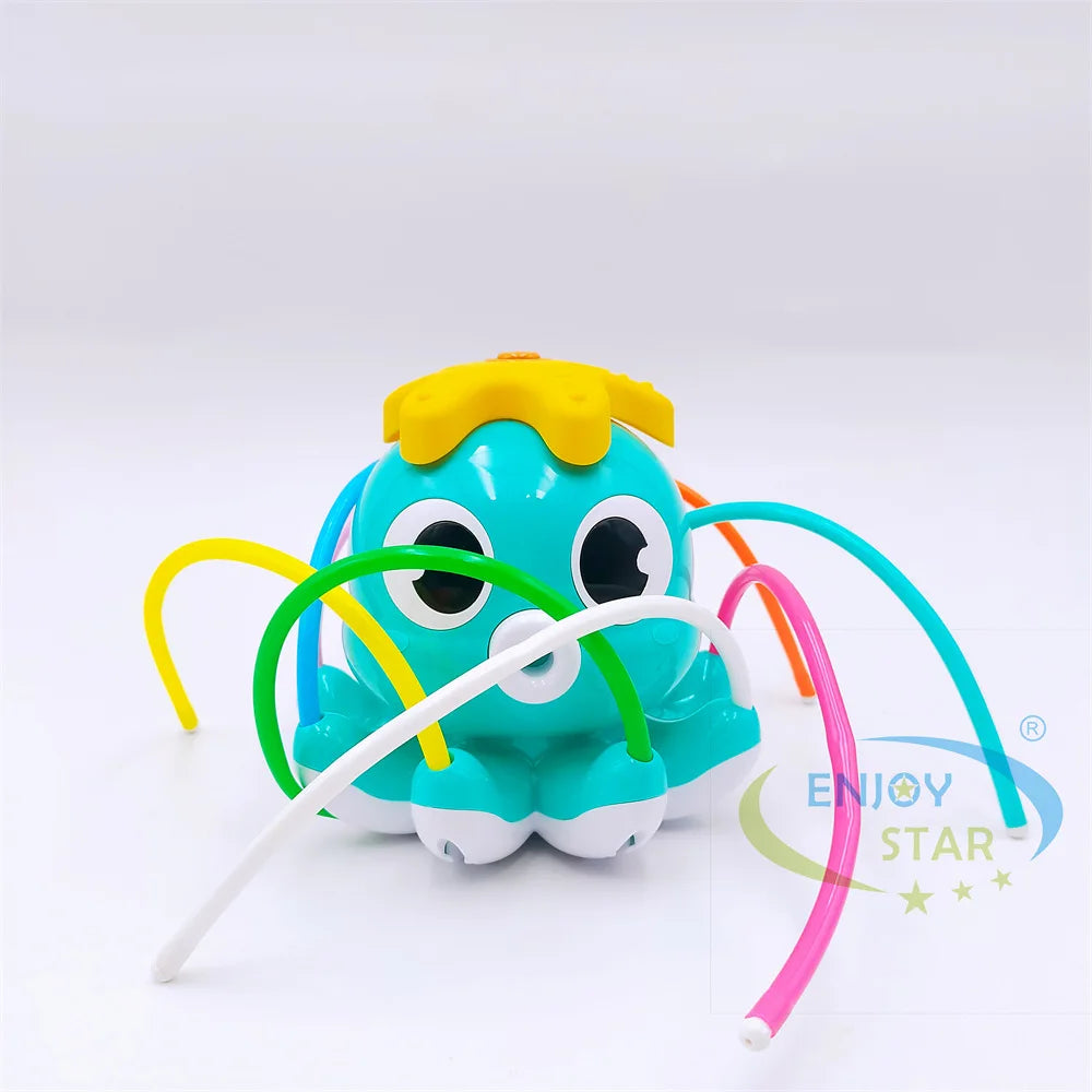 Outdoor Water Sprinkler Baby Toys Cartoon Octopus Sprinkler Backyard Garden Water Toys for Children 3 4 5 6 7 Year Baby Bath Toy