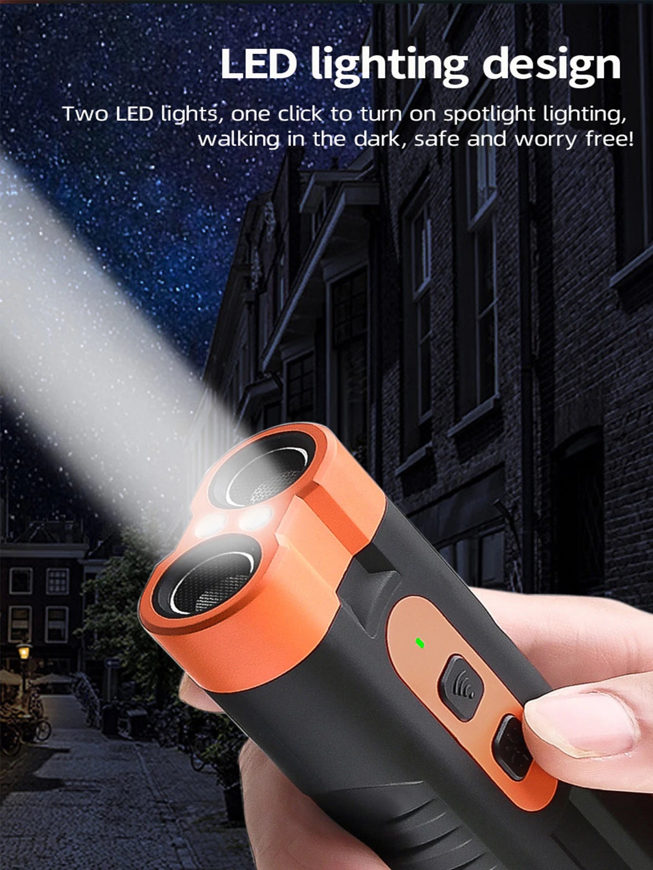 2025 Dual Head Ultrasonic Dog Repeller USB Rechargeable Dog Training Device High-Power Anti Bark Device with LED Flashlight
