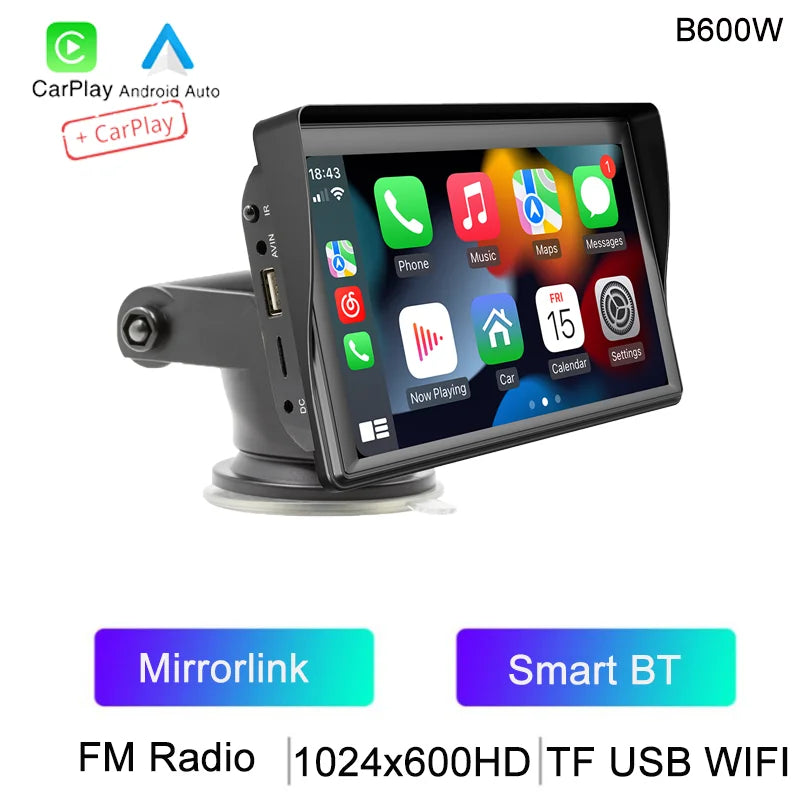 BQCC 7" IPS HD Portable MP5 Car Player Mirrorlink WIFI BT FM USB TF Autoradio Wireless Carplay Android Auto IOS Vehicle Stereo