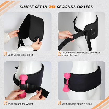 Exercise Hip Thrust Belt Glute Trainer, Adjustable Hip Thrust Belt for Dumbbells Booty Builder Men Women Home Workout Equipment