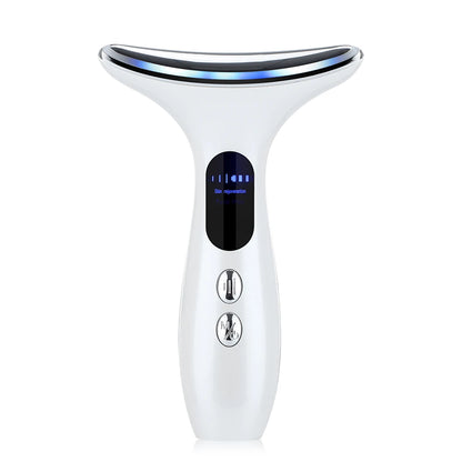 EMS Micro-current Neck Beauty Device LED Photon Firming Rejuvenation Anti Wrinkle Skin Care Chin Lifting Facial Massager