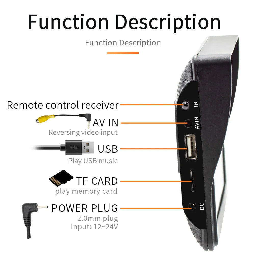 BQCC 7" IPS HD Portable MP5 Car Player Mirrorlink WIFI BT FM USB TF Autoradio Wireless Carplay Android Auto IOS Vehicle Stereo