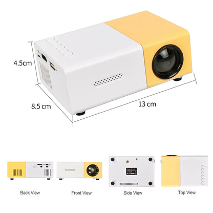Salange YG300 Mini Projector LED Portable Beamer Compatible with HDMI USB Support 1080P Video Projetor Kids Gift