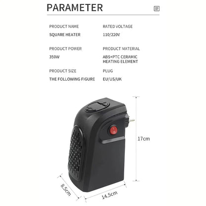 Portable Heater Electric Heater Plug In Wall Room Heater Home Appliance Heating Stove Mini Radiator Heater Fan Warmer Machine