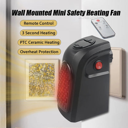Portable Heater Electric Heater Plug In Wall Room Heater Home Appliance Heating Stove Mini Radiator Heater Fan Warmer Machine
