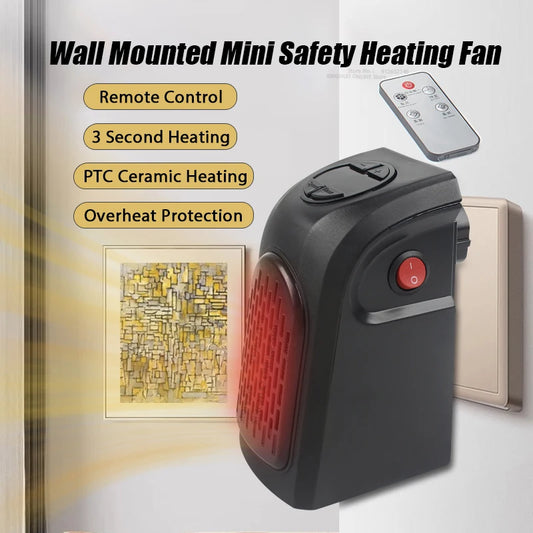 Portable Heater Electric Heater Plug In Wall Room Heater Home Appliance Heating Stove Mini Radiator Heater Fan Warmer Machine