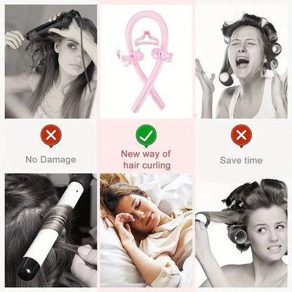Curlers Hair Styling Tools Heatless Curling Rod Headband No Heat Silk Curls Ribbon Hair Rollers Sleeping Soft Headband Lazy Hair